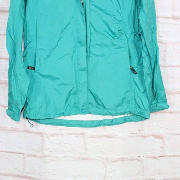 Marmot PreCip Blue 100% Nylon Full Zip Hooded Lined Windproof Rain Jacket Size L - Picture 3 of 11